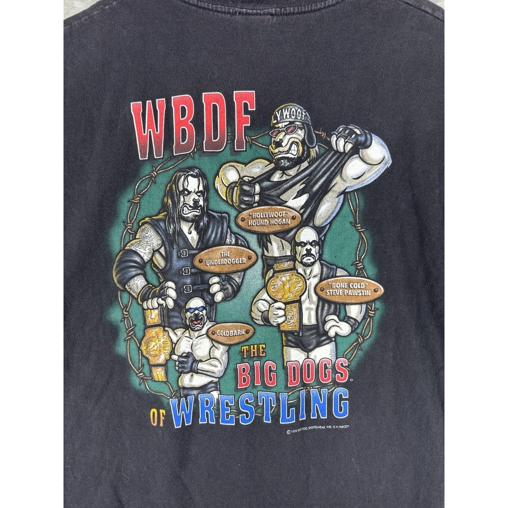 Vintage Big Dogs WWE WWF Wrestling Hogan Stone Cold Undertaker Mens L/XL 90s - Picture 5 of 11